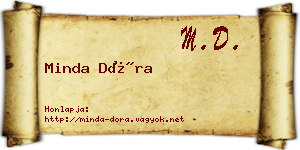 Minda Dóra névjegykártya